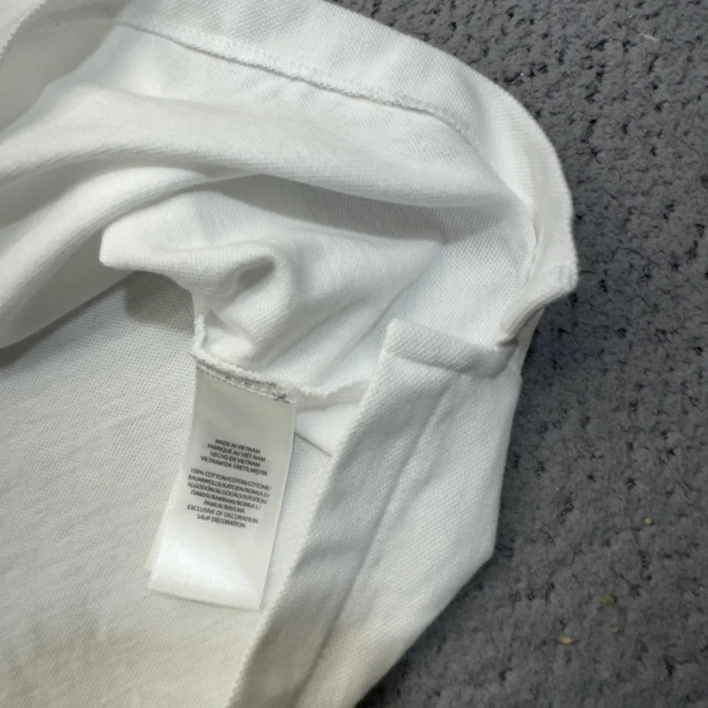 Polo Ralph Lauren Dress Womens Medium White Shirt Dress Polo Short Sleeve Cotton